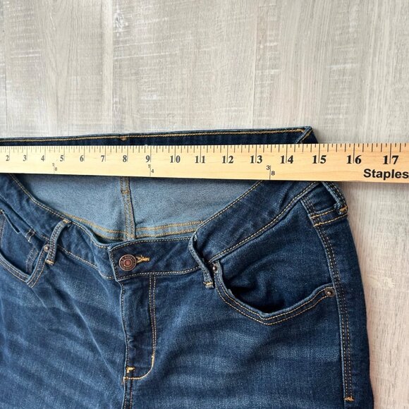 Old Navy Rockstar Jeans Women’s 16 Dark Wash Skinny Mid Rise Ankle Zip Stretch - Picture 6 of 10